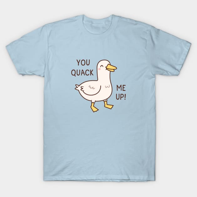 Cute Duck You Quack Me Up T-Shirt by rustydoodle